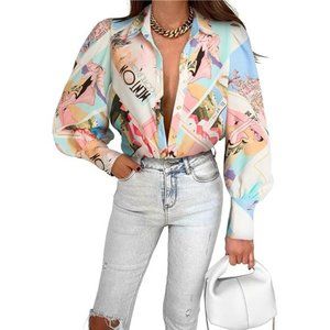 Womens Top Button Down Shirts